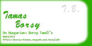 tamas borsy business card